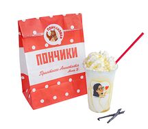 Пончики и ванильный молочный коктейль