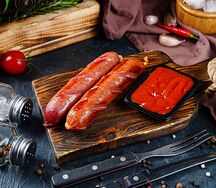 Копчёные сосиски гриль