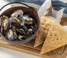 Мидии в сливочном соусе