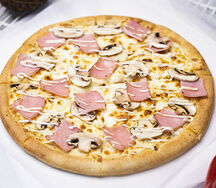 Ветчина и грибы 26 см традиционное тесто