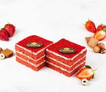 Красный бархат пирожные-дуэт