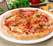 Пицца «Диабло» с ветчиной и острым соусом