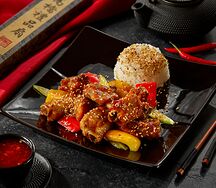 Свиные ребрышки по-китайски с рисом
