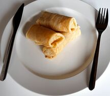 Блины с яблоком