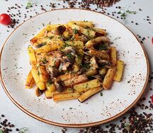 Картофель жареный с грибами