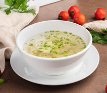 Бульон куриный с яйцом