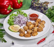 Грибы на мангале