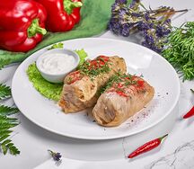 Фаршированные перецы с бульоном