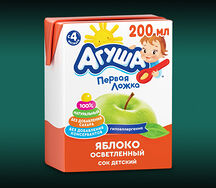 Сок детский осветленный Агуша яблоко