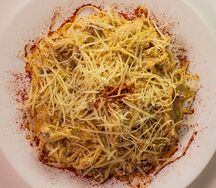 Феттуччине с овощами и курицей