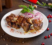 Говяжья печень с курдюком