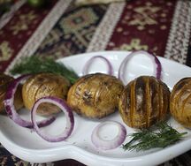 Картофель запечённый на мангале