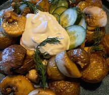 Картофель жаренный с грибами