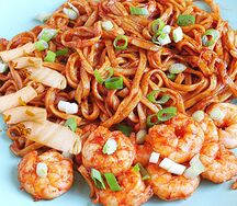 Рисовая лапша с морепродуктами