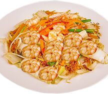 Азиатская лапша с креветками