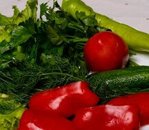Сезонные овощи с ароматной зеленью