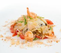 Лапша рисовая с морепродуктами