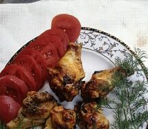 Крылышки куриные на мангале