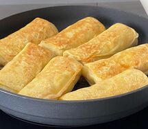 Блинчики с семгой и сыром