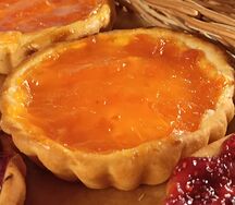 Корзиночка с персиком и творогом