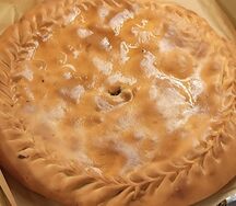 Постный пирог с картофелем и грибами