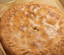 Пирог осетинский с картофелем и грибами