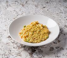 Ризотто с шафраном и креветками