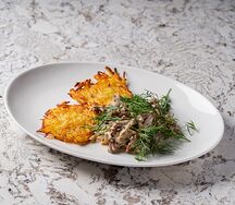 Бефстроганов с драниками
