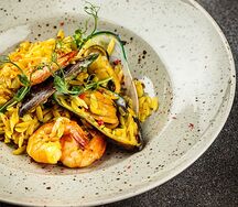 Крифарото с морепродуктами и пастой орзо