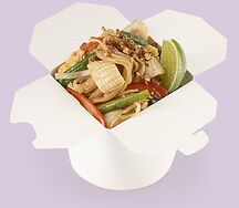 Рисовая лапша с кальмаром Пад Тай