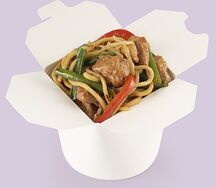 Лапша рамен с курицей в сливочно-копчёном соусе