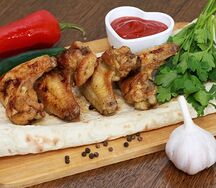 Шашлык из куриных крыльев (4 шт)