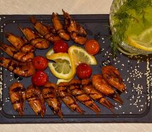 Креветки жареные