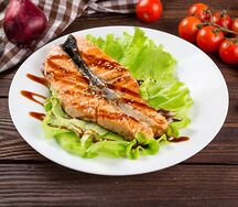 Филе семги на гриле