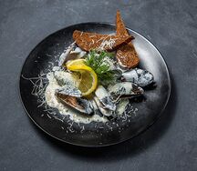 Мидии в Сливочно-горчичном соусе