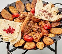 Садж из курицы с овощами