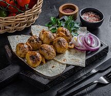 Шашлык из молодого картофеля