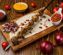 Картофель молодой с курдюком