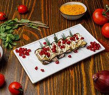 Рулет из баклажанов с орехом