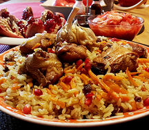 Плов по-узбекски с куриным бедром