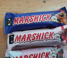Батончик Marshmallow Soj с клубничной начинкой в молочном шоколаде
