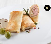 Блинчики с сыром и ветчиной