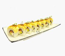 Запеченный ролл с лососем