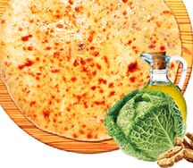 Постный пирог с капустой и грецким орехом