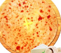 Пирог с сыром и грибами