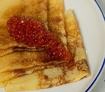 Блины с красной икрой