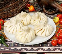 Хинкали с грибами и сыром