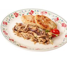 Котлеты из индейки с жареными вешенками