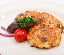 Картофельные драники с грибами