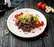 Салат Теплый с куриной печенью